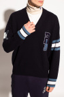 BOSS x Russell Athletic NAVY BLUE Sweater with logo patch