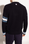 BOSS x Russell Athletic NAVY BLUE Sweater with logo patch