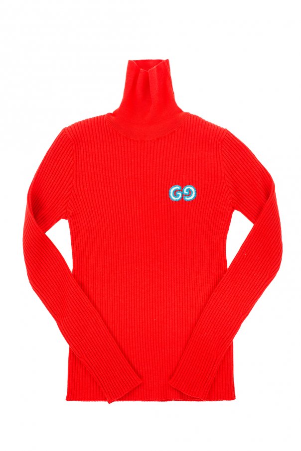 embroidered turtleneck sweater 