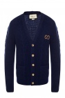 Gucci NAVY BLUE Wool cardigan with logo