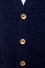 Gucci NAVY BLUE Wool cardigan with logo