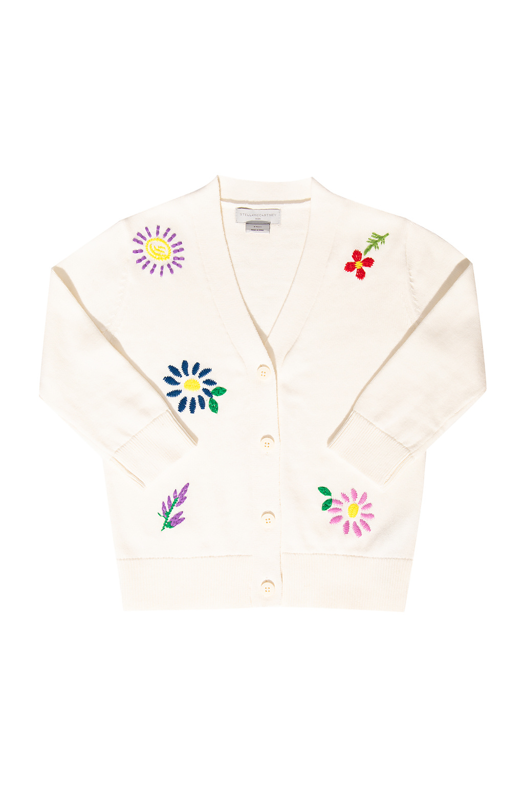 Stella McCartney Kids Floral-embroidered cardigan
