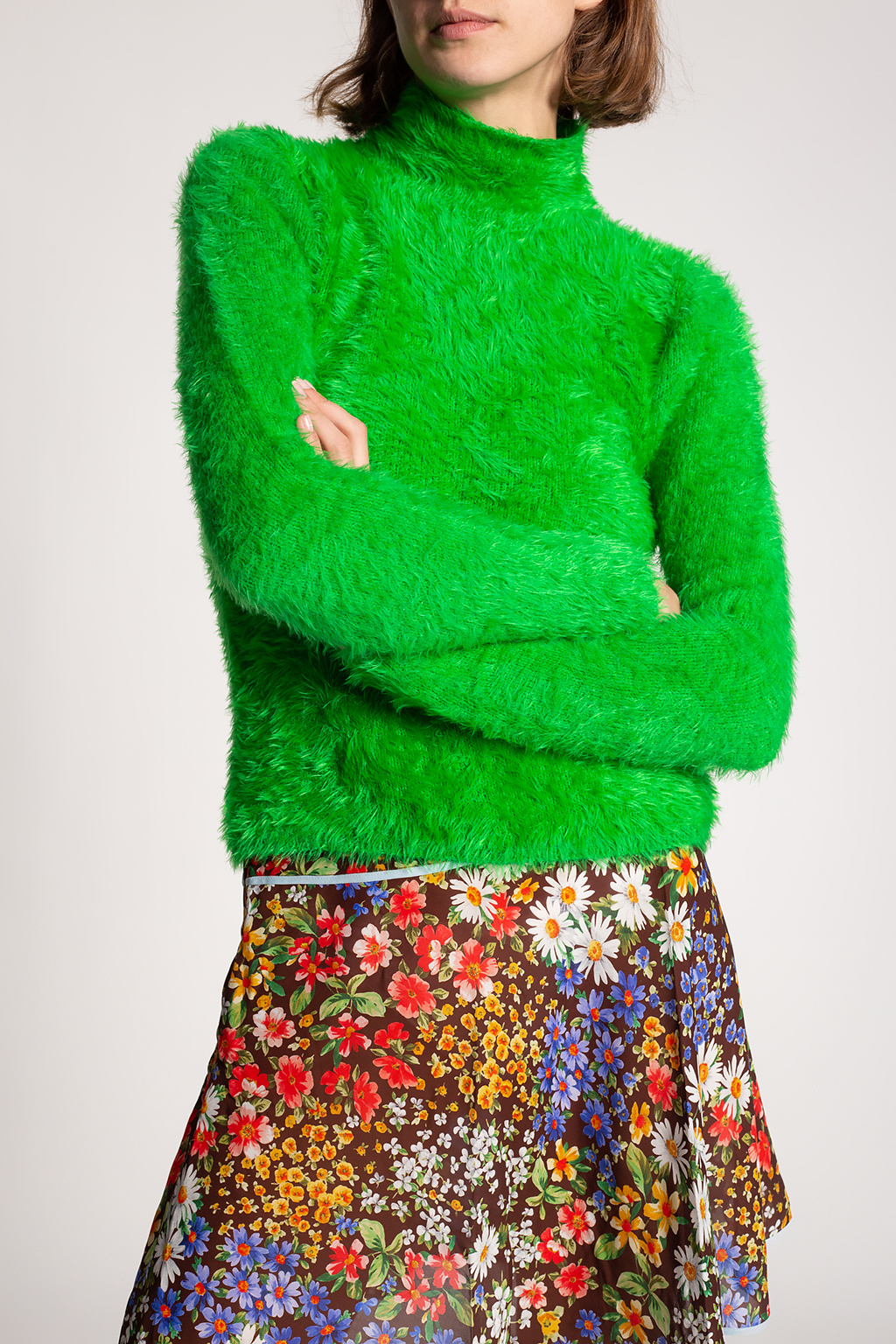 Stella McCartney Furry sweater with mock neck