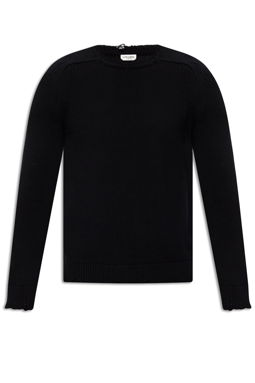 Saint Laurent Raw-trimmed woven sweater