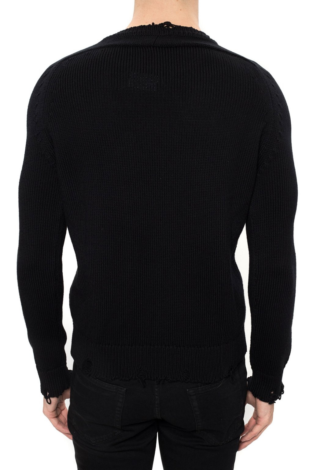 Saint Laurent Raw-trimmed woven sweater