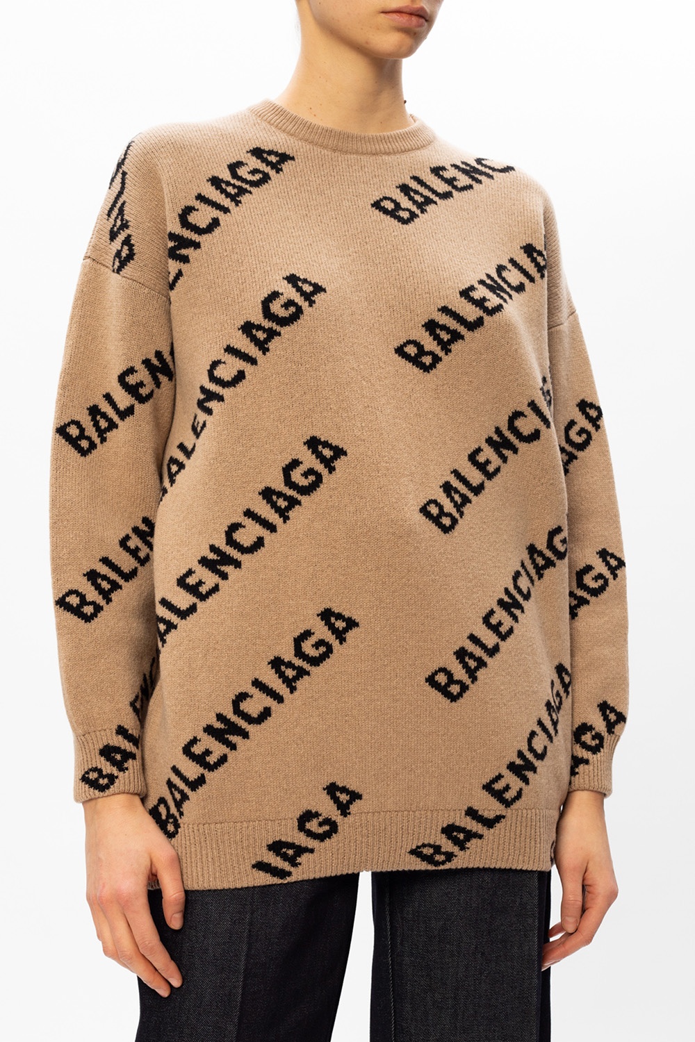Balenciaga AllOver Logo Sweater  Harrods BA