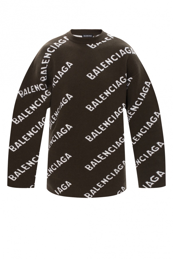Balenciaga Mix Stripe Zip Up Jacket
