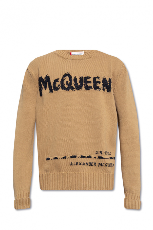 Alexander McQueen Alexander McQueen lace ribbed-knit cardigan
