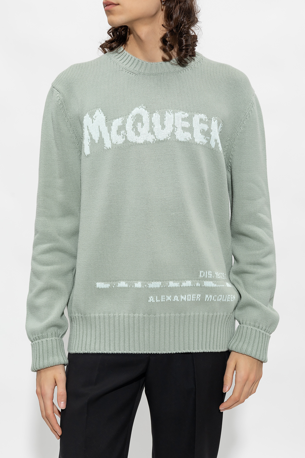Alexander McQueen Alexander McQueen Kaschmirpullover mit Schößchen Blau