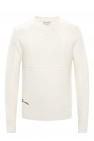 Alexander McQueen cream Rib-knit sweater with logo