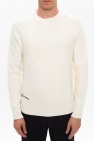 Alexander McQueen cream Rib-knit sweater with logo