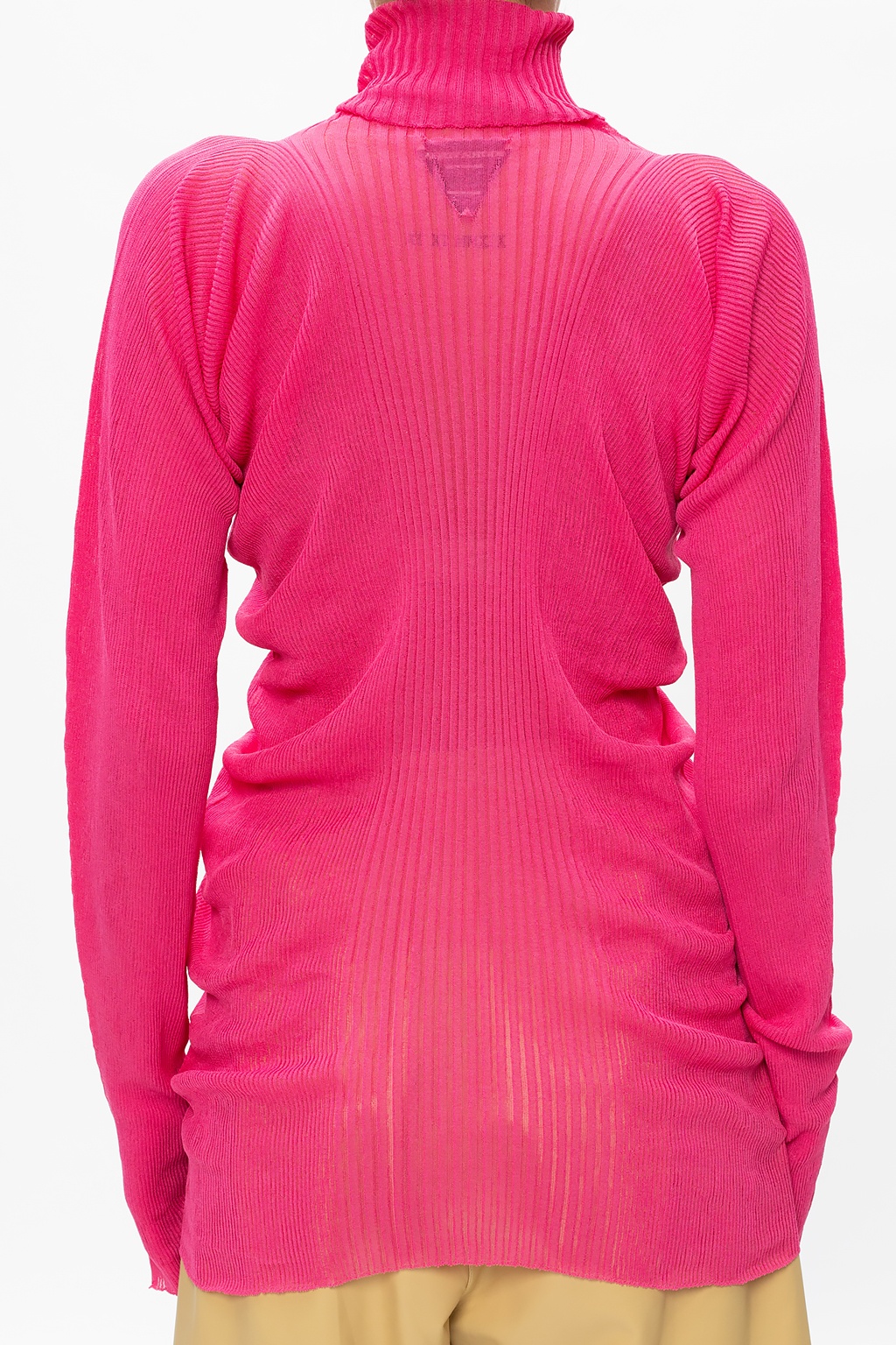 Pink Womens Clothing Jumpers and knitwear Turtlenecks Bottega Veneta Turtleneck Top in Neon 