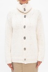 Bottega Veneta cream Turtleneck cardigan