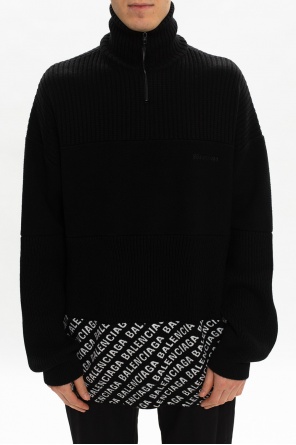 Balenciaga Wool turtleneck sweater with logo