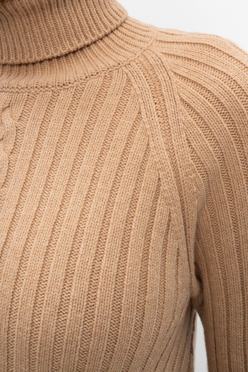 Alexander Mcqueen Skull Intarsia Knit Sweatshirt Beige In Camel