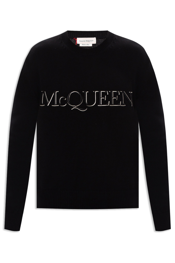 Alexander McQueen Sweter z wyszytym logo