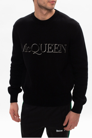 Alexander McQueen Logo-embroidered sweater