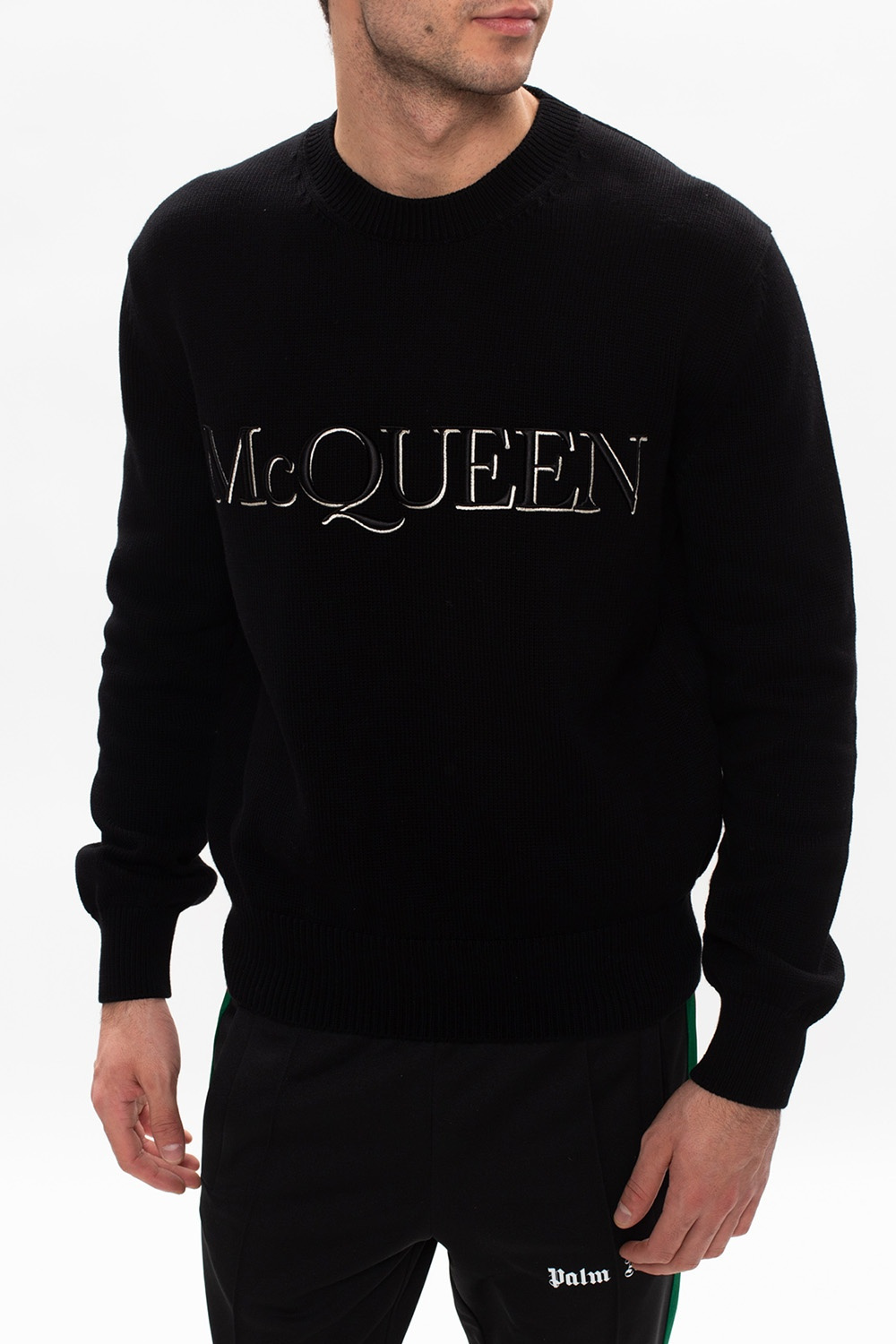 Alexander McQueen Logo-embroidered sweater