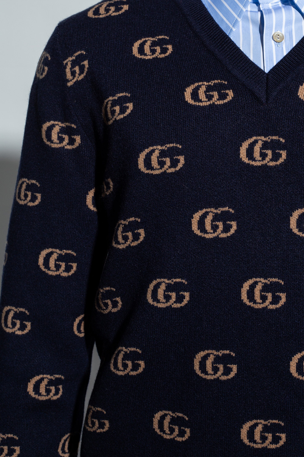 Gucci - Men - logo-jacquard Cashmere and Wool-Blend Sweater Black - M