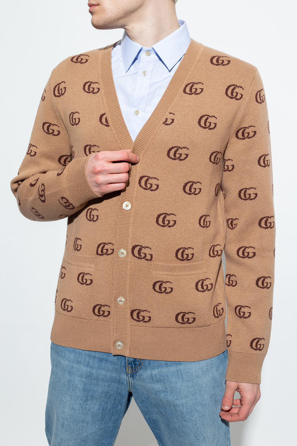 Gucci Cashmere cardigan with logo