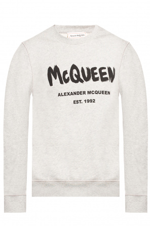 Alexander McQueen graphic-print cotton T-shirt Bianco