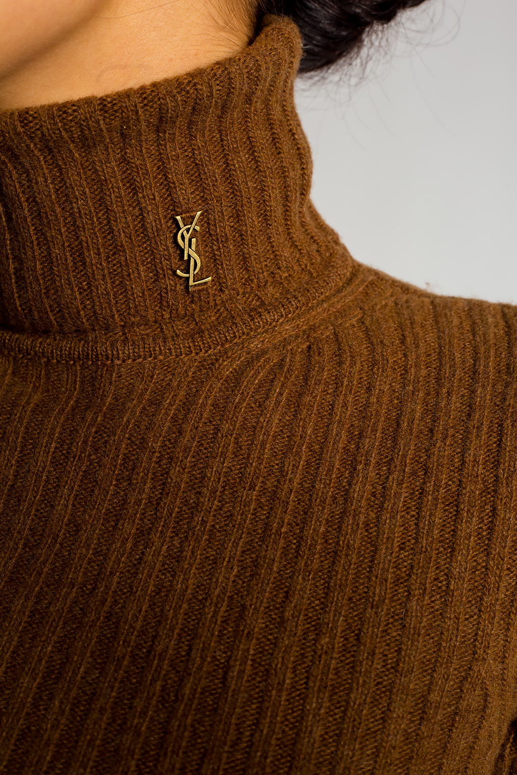 Saint Laurent Rib-knit turtleneck sweater