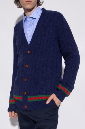 Gucci Cardigan with Web stripe