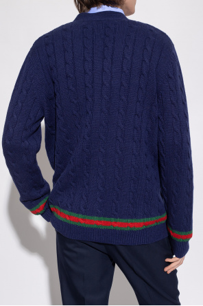 Gucci Cardigan with Web stripe