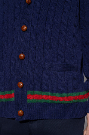 Gucci Cardigan with Web stripe