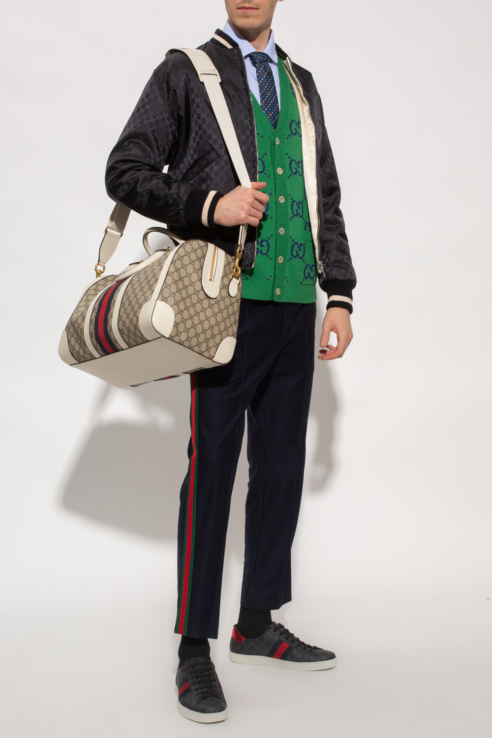 kylie jenner wine gucci sneakers bodysuit - IetpShops Belgium - Green  Cardigan with 'GG' monogram Gucci