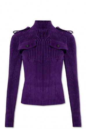 Bottega Veneta open-knit V-neck jumper