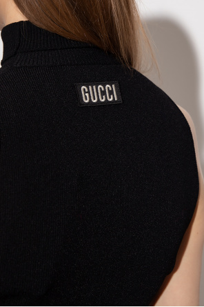 gucci disney Ribbed top with mock neck