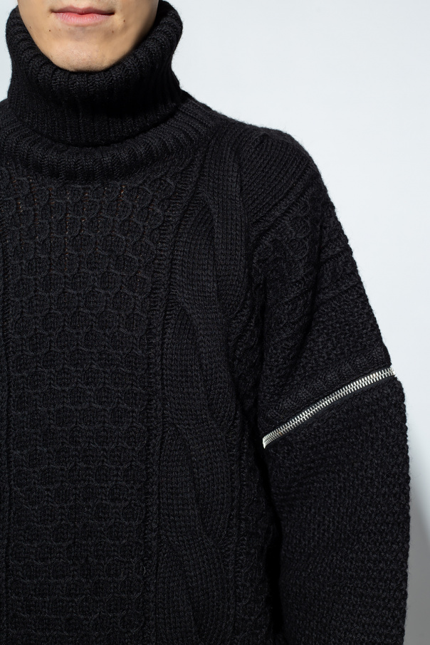 Louis Vuitton Detachable Turtle Neck Knit Sweater (Polo Neck Jumper) White  L