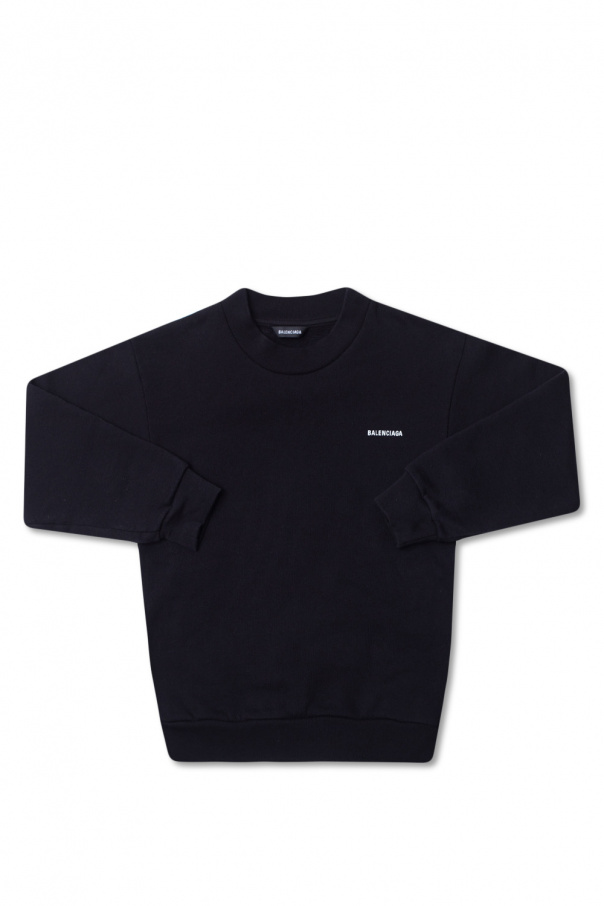 Balenciaga Kids Brave Soul Pullover mit Rundhalsausschnitt in Schiefergrau aus 100% recyceltem Polyester