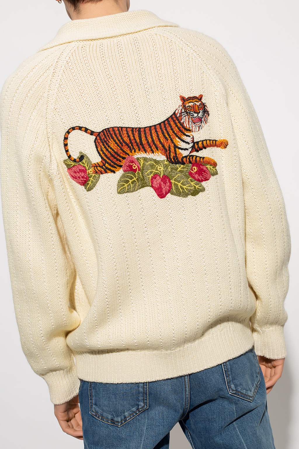 Cream Sweater from the 'Gucci Tiger' collection Gucci - Vitkac Slovakia