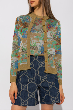Gucci xdbgs Jacquard cardigan from the ‘Gucci xdbgs Tiger’ collection
