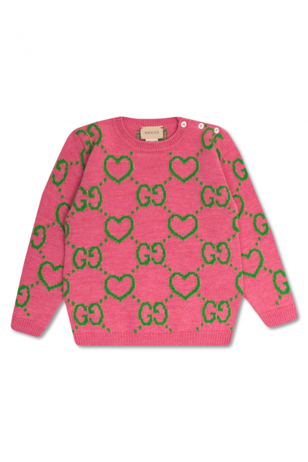 Gucci Kids from gucci Horsebit-detail GG-canvas gloves