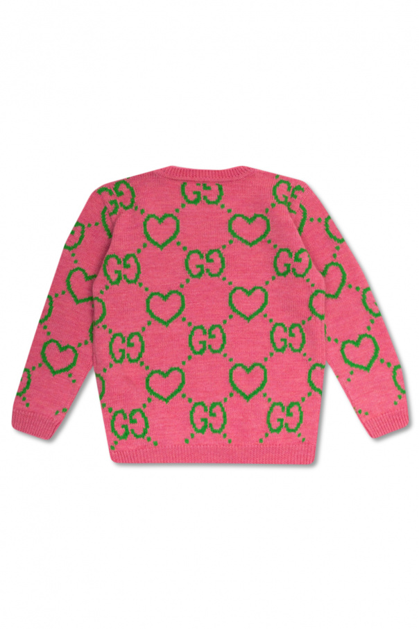 gucci Blooms Kids Wool sweater with GG pattern