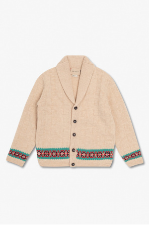 gucci checked wool blend jacket