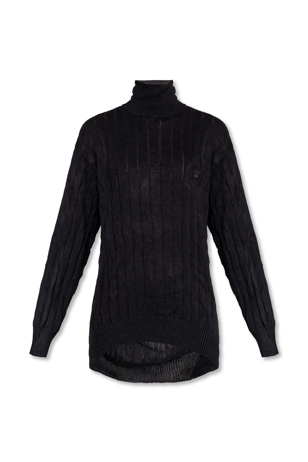 Balenciaga Silk oversize turtleneck sweater