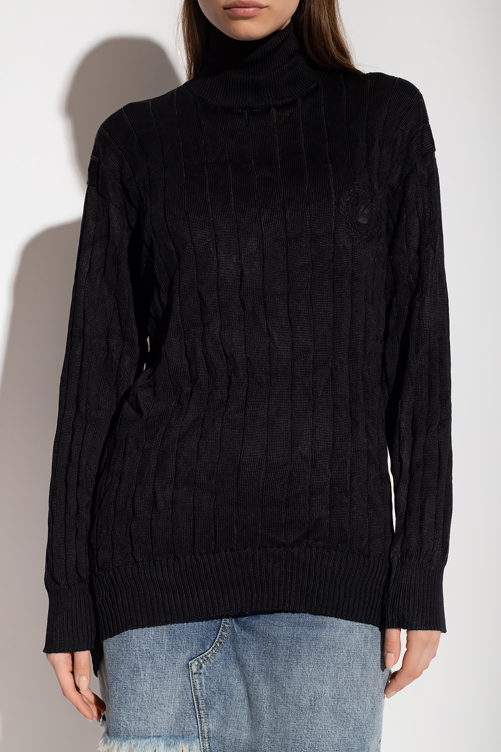 Balenciaga Silk oversize turtleneck Ladies sweater