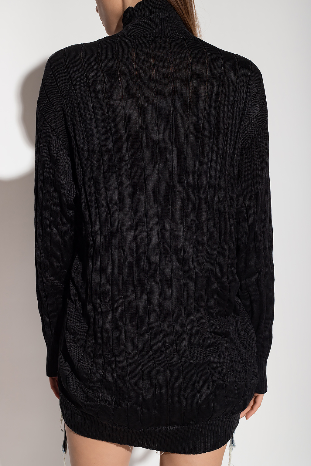 Balenciaga Silk oversize turtleneck sweater