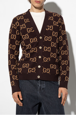 Gucci gucci gg wool jacquard scarf