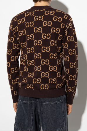 Gucci gucci gg wool jacquard scarf