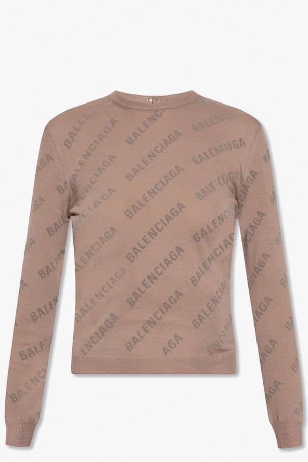 Balenciaga Patterned logo-print sweater