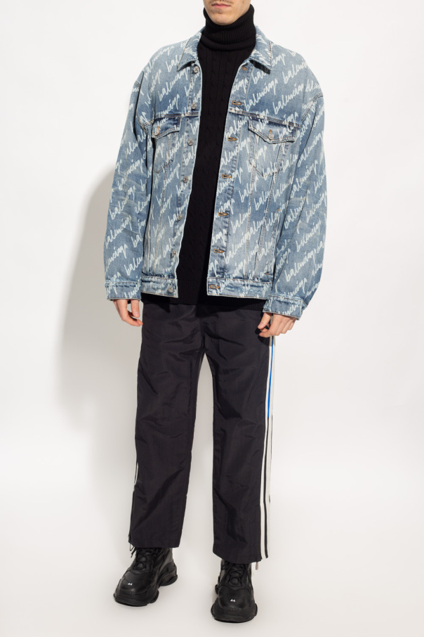 Balenciaga Comme Des Garçons Homme Plus asymmetrical square-embossed jacket