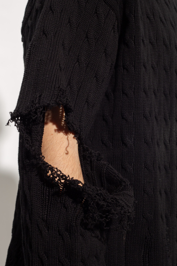 SWEATER OVERSIZE - KNIT PEARL black