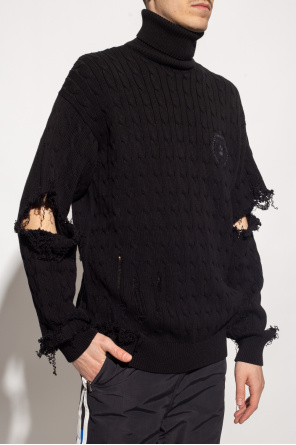 Balenciaga Turtleneck dimepiece sweater with logo