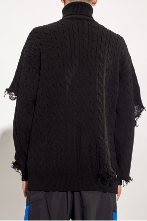 Balenciaga Comme Des Garçons Homme Plus asymmetrical square-embossed jacket