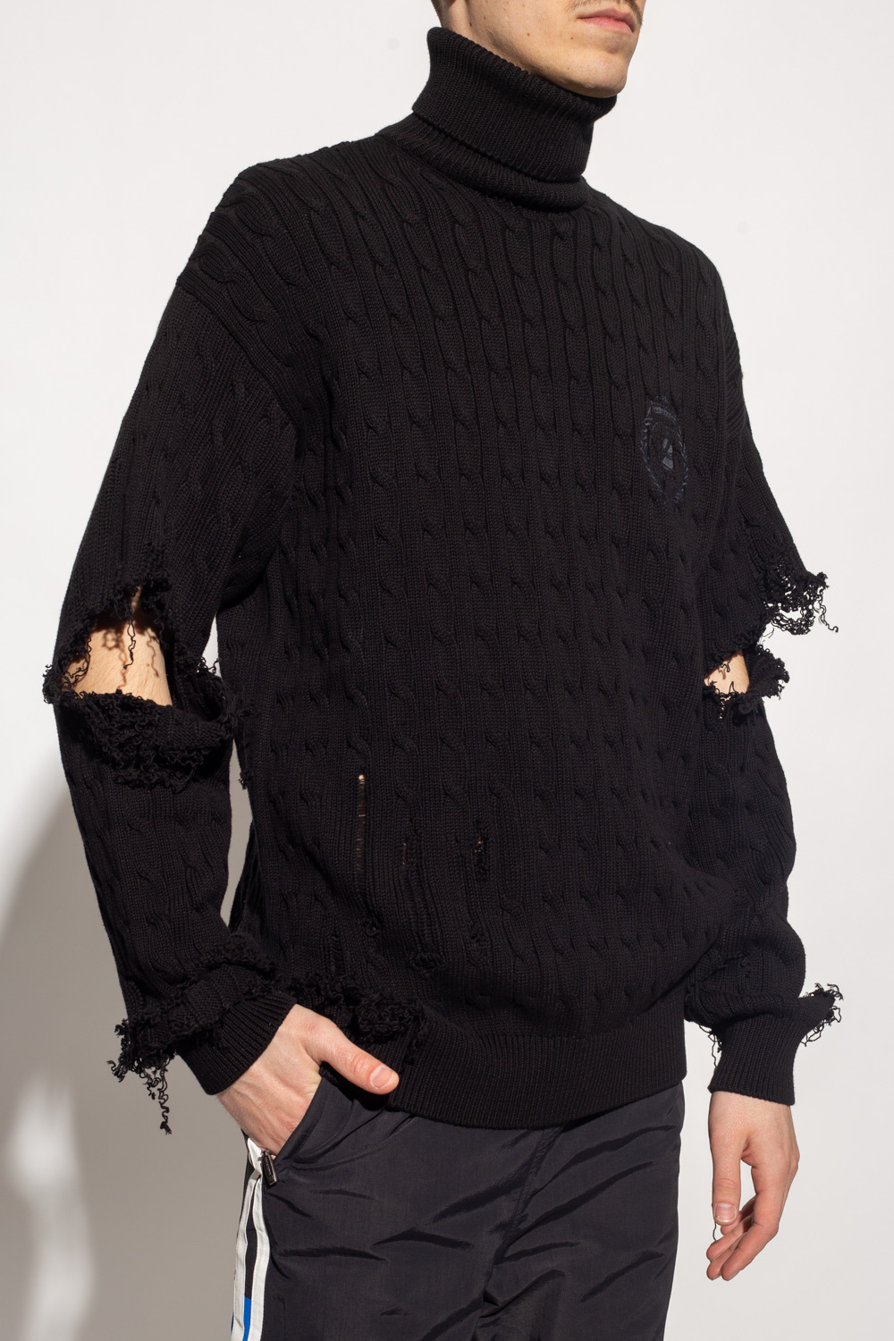 Balenciaga Low Brand panelled zip-up hoodie